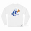 Shark Eating Pizza Long Sleeve Shirt