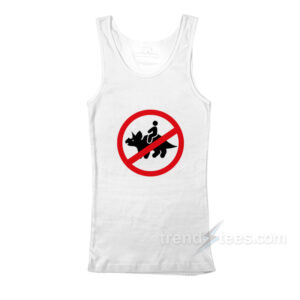 No Riding Triceratops Tank Top