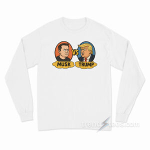 Trump vs Musk Beavis and Butthead Parody Long Sleeve Shirt