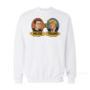 Trump vs Musk Beavis and Butthead Parody Sweatshirt