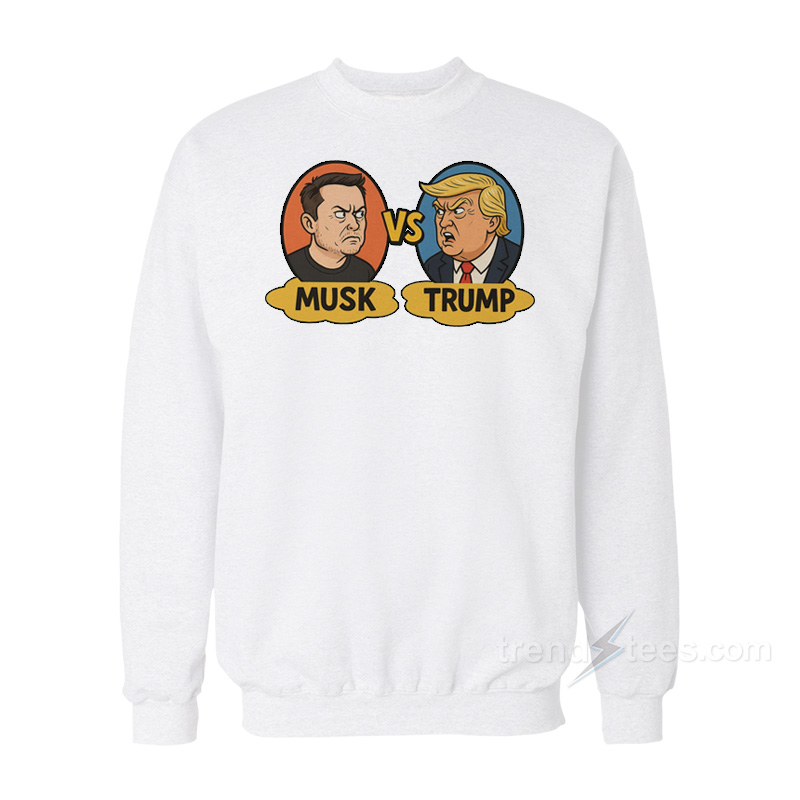 Trump vs Musk Beavis and Butthead Parody Sweatshirt