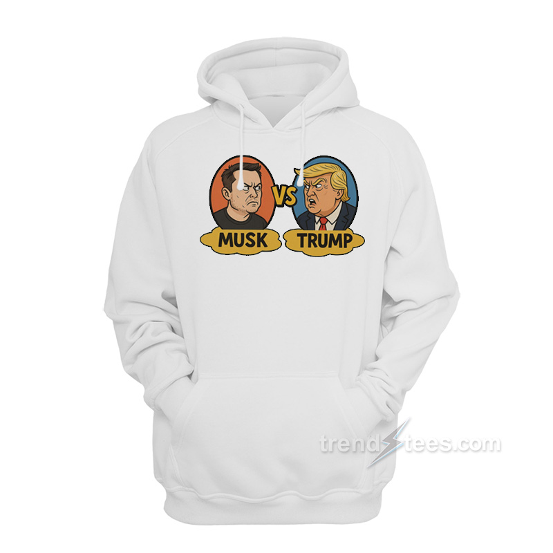 Trump vs Musk Beavis and Butthead Parody Hoodie