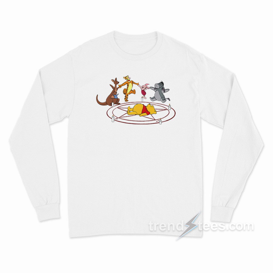 Winnie The Pooh Summon Demon Pentagram Long Sleeve Shirt