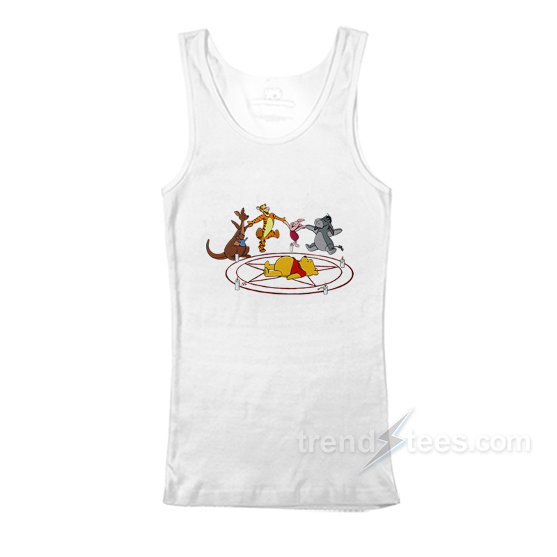 Winnie The Pooh Summon Demon Pentagram Tank Top