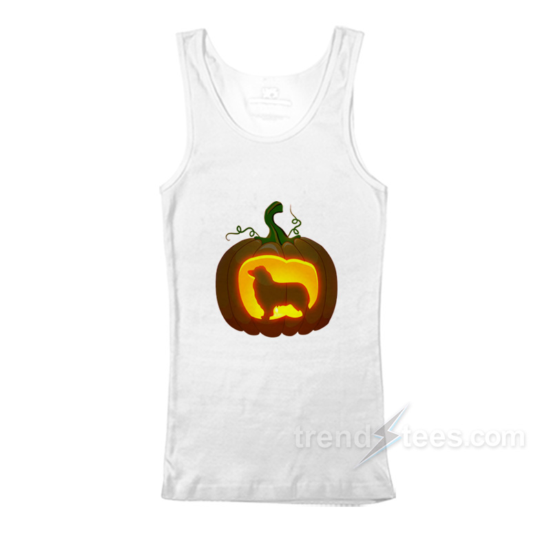 Australian Shepherd Pumpkin Halloween Tank Top