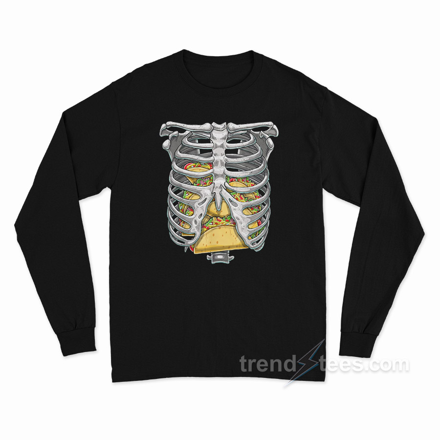 Skeleton Rib Cage Taco Long Sleeve Shirt