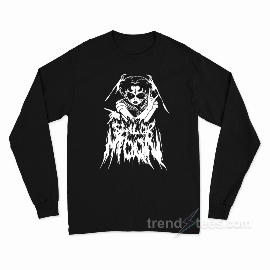 Black Metal Moon Long Sleeve Shirt