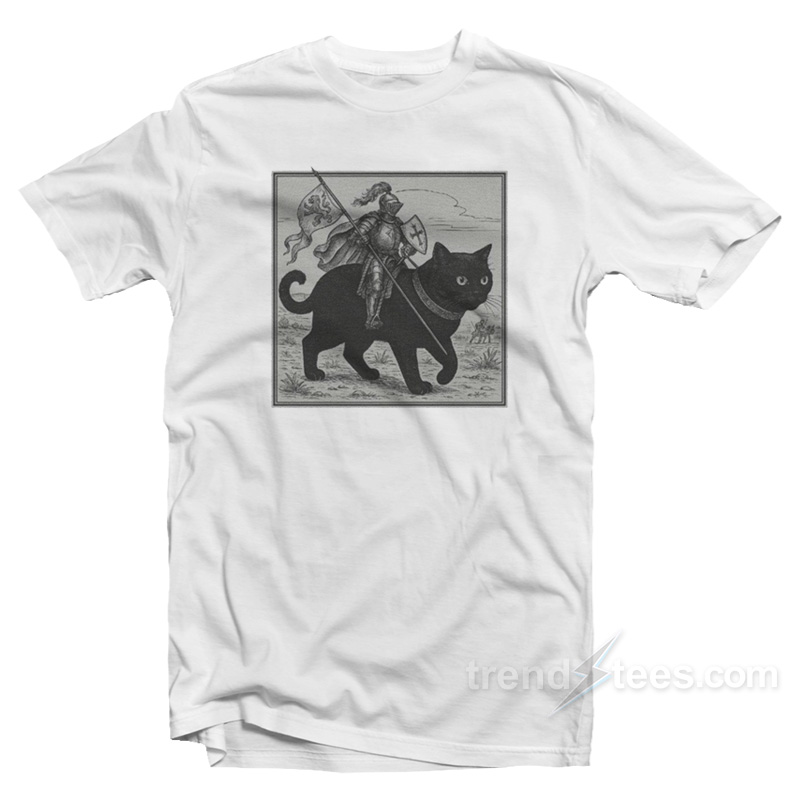 Knight Riding Cat T-Shirt