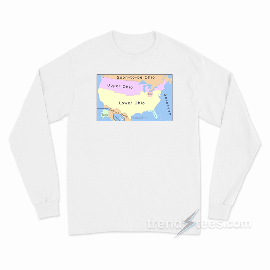 Map Of Ohio Long Sleeve Shirt