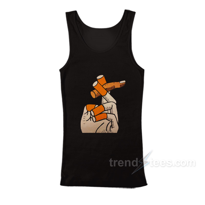 Smoking Cigarette Fingers Tank Top