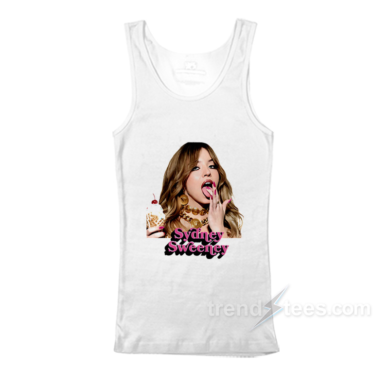 Sydney Sweeney Licking Ice Cream Tank Top