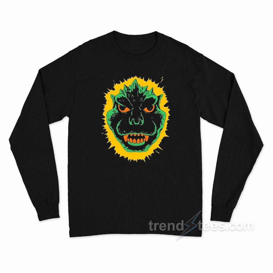 Godzilla Halloween Head Long Sleeve Shirt