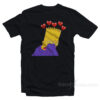 Bart Simpson Sad Broken Heart T-Shirt