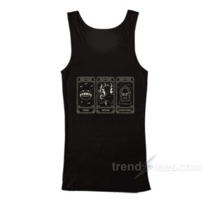 Fangs Demons Tombstones Tarot Tank Top