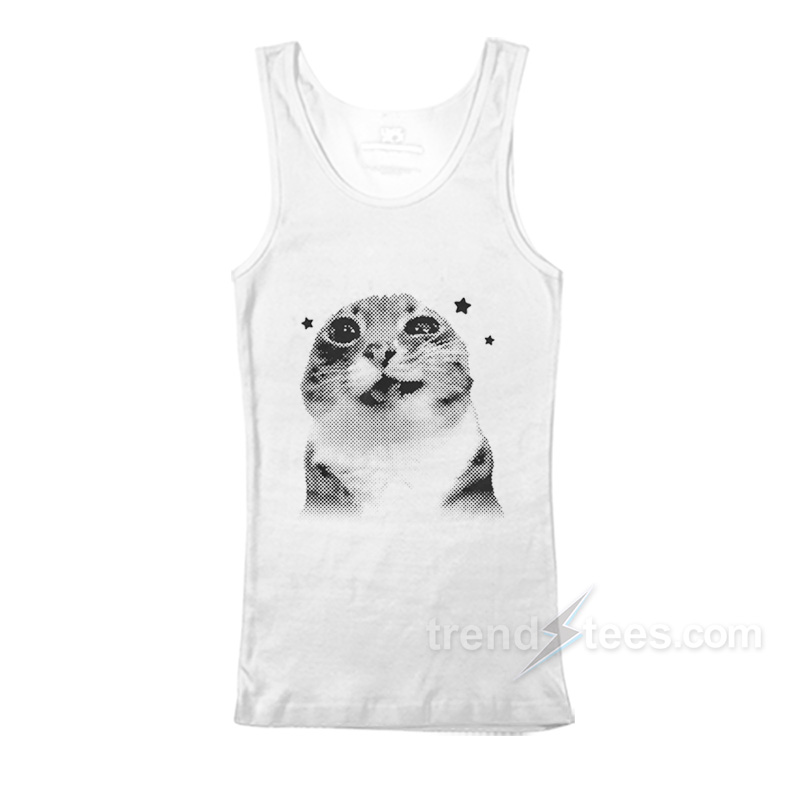 Y2k Retro Cat Meme Tank Top