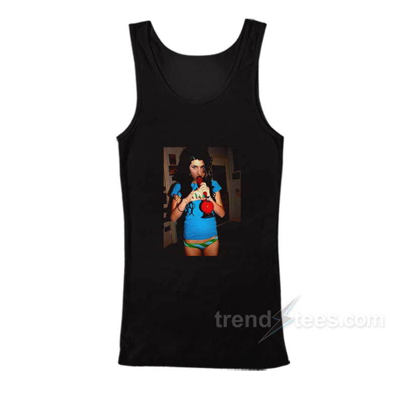 Amy Winehouse Smoking Bong Tank Top
