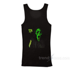 Scream Stab Ghostface Green Mask Tank Top