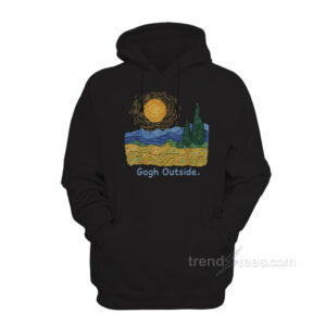 Gogh Outside Wheatfield And Sun Hoodie
