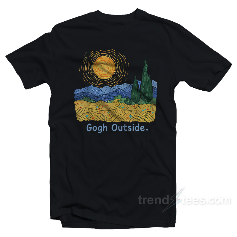 Gogh Outside Wheatfield And Sun T-Shirt