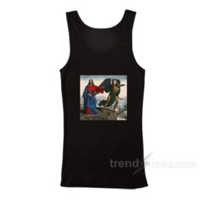 Jesus Satan Tempts Christ On The Mountain Tank Top