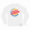 Drama Queen Burger Logo Parody Long Sleeve Shirt