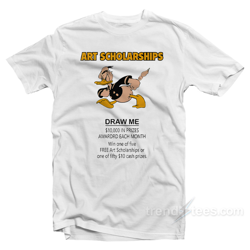 Art Scholarships Draw Me Vintage Cartoon Duck T-Shirt