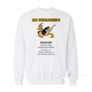 Art Scholarships Draw Me Vintage Cartoon Duck Sweatshirt
