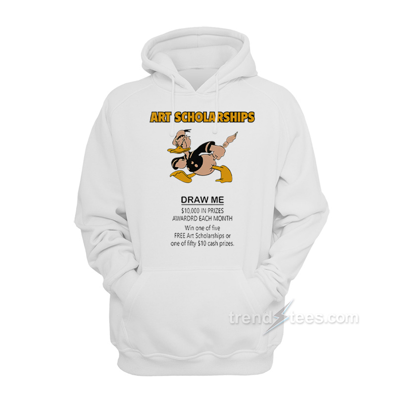 Art Scholarships Draw Me Vintage Cartoon Duck Hoodie