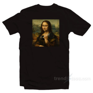 Funny Monalisa Barbel Gym T-Shirt