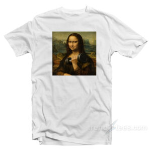 Funny Monalisa Barbel Gym T-Shirt
