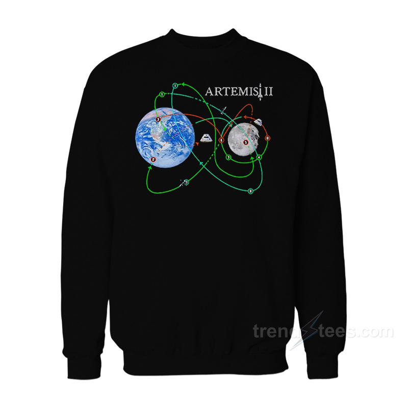 Artemis II Moon Mission NASA Space Program Sweatshirt