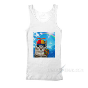Happy Cat Dreamcore Brainrot Meme Tank Top
