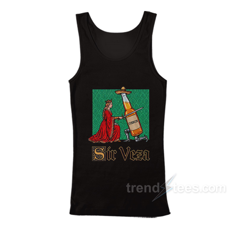 Sir Veza Cerueza Beer Mexican Sombrero Tank Top