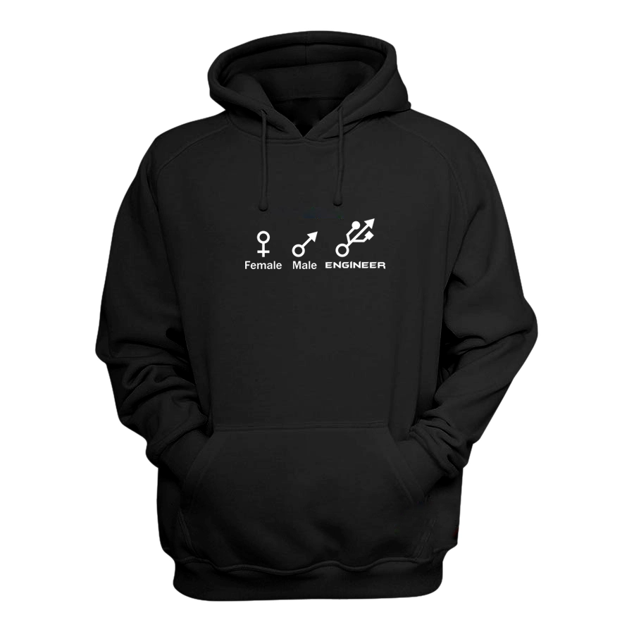 Female Male Engineer Symbol Hoodie