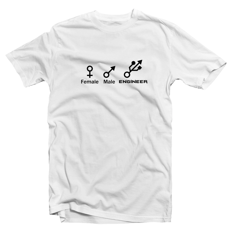 Female Male Engineer Symbol T-Shirt