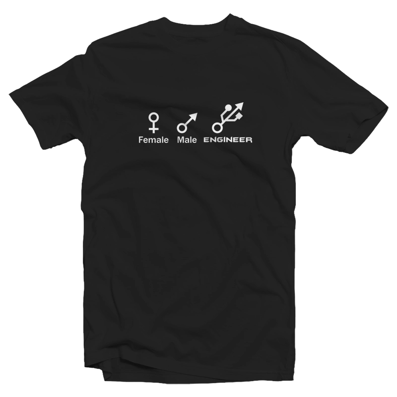 Female Male Engineer Symbol T-Shirt