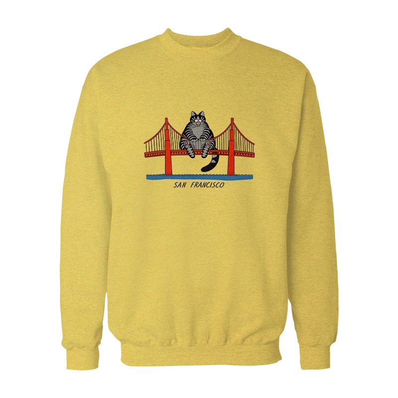 Kliban Cat San Francisco Golden Gate Ryland Grace Sweatshirt