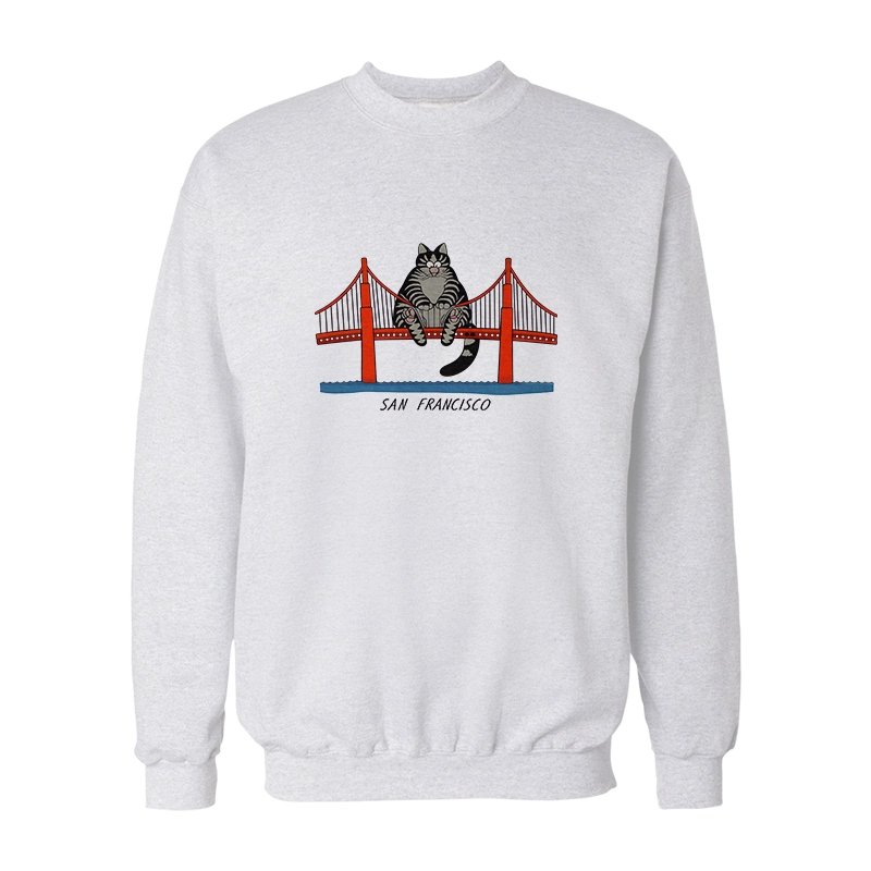 Kliban Cat San Francisco Golden Gate Ryland Grace Sweatshirt